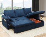 DURASPACE Blue Sleeper Sofa Bed with Storage