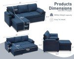 DURASPACE Blue Sleeper Sofa Bed with Storage