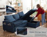 DURASPACE Blue Sleeper Sofa Bed with Storage