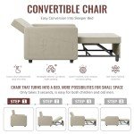ZANOFIRA 3-in-1 Convertible Sofa Bed Chair