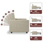 ZANOFIRA 3-in-1 Convertible Sofa Bed Chair