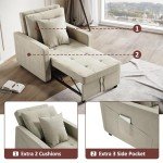 ZANOFIRA 3-in-1 Convertible Sofa Bed Chair