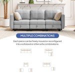 Modular 3-Seater Sofa Bed with Storage