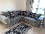 Verona Grey Fabric Corner Sofa for Living Room
