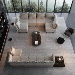 Beige Modular Corner Sofa with Storage and Adjustable Features