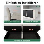 Beige Modular Corner Sofa with Storage and Adjustable Features