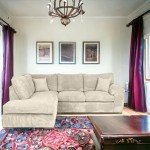 Elegant Jumbo Cord L-Shaped 4-Seater Sofa Set