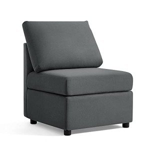 LINSY HOME Modular Dark Grey Sectional Sofa