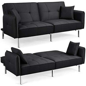 Yaheetech Modern 3-Seater Click Clack Sofa Bed