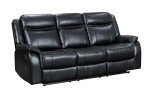 Roma Leather Recliner Sofa with Console and Cup Holders