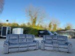 Berlin Electric Recliner Sofa with USB and LED - Grey