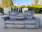 Berlin Electric Recliner Sofa with USB and LED - Grey