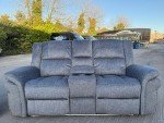 Berlin Electric Recliner Sofa with USB and LED - Grey
