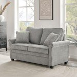 Bravich Fold-Out Grey Corduroy Sofa Bed