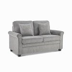 Bravich Fold-Out Grey Corduroy Sofa Bed