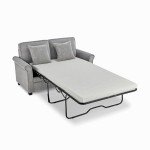 Bravich Fold-Out Grey Corduroy Sofa Bed