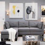 Stylish Grey 3-Seater Corner Sofa Bed with Footstool