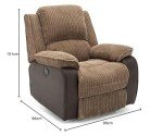 Postana Jumbo Cord Electric Recliner Chair - Brown