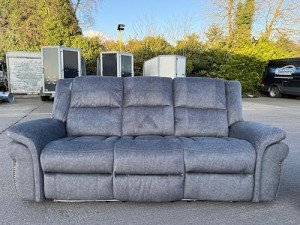 Grey Berlin Electric Recliner Sofa with USB Ports