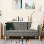 Grey Modern 3-Seater Sofa with Hidden Storage