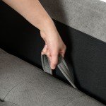 Grey Modern 3-Seater Sofa with Hidden Storage