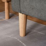 Grey Modern 3-Seater Sofa with Hidden Storage