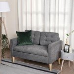 Modern 2-Seater Sofa with Hidden Storage – Grey