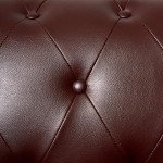Brown Faux Leather Chesterfield Sofa – 3 Seater