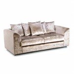 Mink Crushed Velvet 3 + 2 Seater Sofa Set