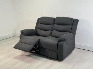 Sorrento Grey Fabric 2-Seater Recliner Sofa