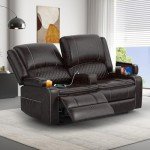 SQUEBILIFE Leather Recliner 2-Seater Sofa Set