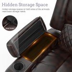 SQUEBILIFE Leather Recliner 2-Seater Sofa Set