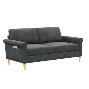 Vesgantti 2-Seater Fabric Loveseat Sofa in Grey