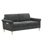 Vesgantti 2-Seater Fabric Loveseat Sofa in Grey