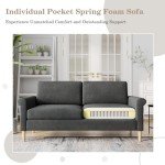 Vesgantti 2-Seater Fabric Loveseat Sofa in Grey