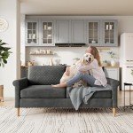 Vesgantti 2-Seater Fabric Loveseat Sofa in Grey