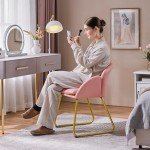 Modern Pink PU Leather Accent Tub Chair
