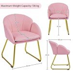 Modern Pink PU Leather Accent Tub Chair