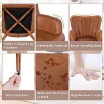 Retro Brown Leather Tub Chair for Living Spaces