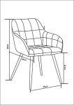 Black Faux Suede Leather Accent Dining Chairs
