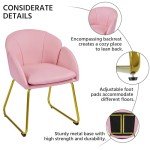 Modern Pink PU Leather Accent Tub Chair
