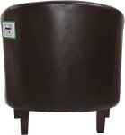 Brown PU Leather Tub Chair for Living Room