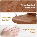Brown Leather Executive Office Chair with Arms