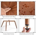 Yaheetech Modern Faux Leather Accent Chair, Brown