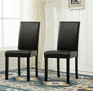 Set of 2 Faux Leather Dining Chairs