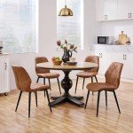 Modern Faux Leather Dining Chairs Set of 2