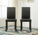Set of 2 Faux Leather Dining Chairs