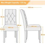 Yaheetech Set of 2 Retro Brown Dining Chairs
