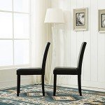 Set of 2 Faux Leather Dining Chairs