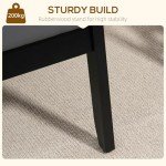 Grey PU Leather Armchair with Wood Frame